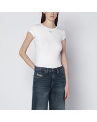 DIESEL - T-Angie T-Shirt With Laser-Cut Oval D - Lyst