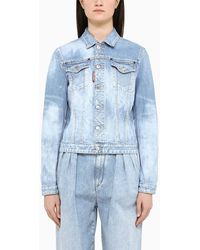 Denim coat di DSquared² in Blu Donna Abbigliamento da Giacche da Giacche in denim e di jeans 