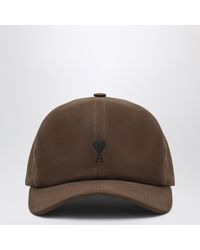 Ami Paris - Braune Ami De Coeur Baseballkappe - Lyst