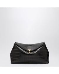 TOTEME - Clutch T-Lock Marrone - Lyst
