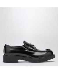 Prada - Mocassin Chocolat En Cuir Verni - Lyst