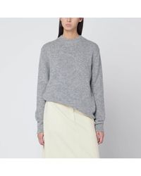 Jil Sander - Maglione grigio chiaro in misto lana - Lyst