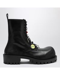 Balenciaga - Leather Hummer Lace-up Ankle Boots - Lyst