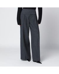 Our Legacy - Pantalon Plissé Gris En Laine Mélangée - Lyst
