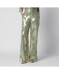 Valentino - Silk Trousers With All-Over Print - Lyst