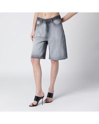 DIESEL - De-Sire Skeleton Denim Bermuda Shorts - Lyst