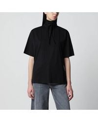 Lemaire - Cotton T-Shirt With Scarf Detail - Lyst
