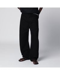 Lemaire - Cotton Trousers With Belt - Lyst