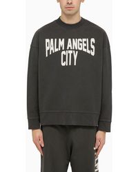 Palm Angels - Pa City Grey Delavè T Shirt - Lyst