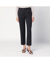 Prada - Pantalone antracite in lana - Lyst