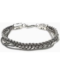 Emanuele Bicocchi - Braided Bracelet And Chain In 925 Silver - Lyst