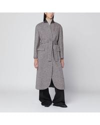 Brunello Cucinelli - Mélange Wool-Blend Coat With Belt - Lyst