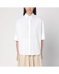 P.A.R.O.S.H. - Camicia bianca in cotone - Lyst