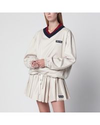 Miu Miu - Tech Pongee V-Neck Sweatshirt - Lyst