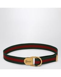 Gucci - Cintura con motivo web e fibbia con logo - Lyst