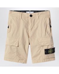 Stone Island - Short Cargo Avec Patch Logo Compass - Lyst