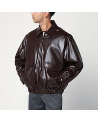 MM6 by Maison Martin Margiela - Faux Leather Zip Bomber - Lyst