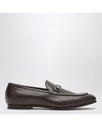 Gucci - Braune Leder-Gg-Mokassins Mit Einer Schnalle - Lyst