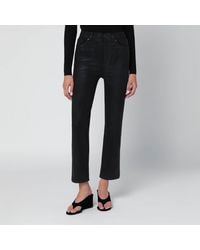 FRAME - Pantalon Noir Le Sleek Straight - Lyst