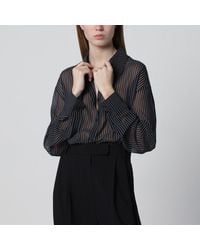 Frankie Shop - Peri Semi-Sheer Striped Shirt - Lyst