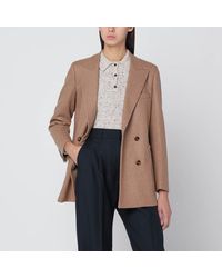 Blazé Milano - Blazer Cholita En Laine Et Cachemire Couleur Camel - Lyst