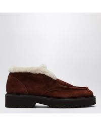 Doucal's - Mocassino in suede con pelo - Lyst