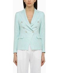 Tagliatore - Zweireihige Himmelblaue Jacke - Lyst