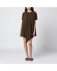 Loewe - Khaki Stretch Viscose Dress - Lyst
