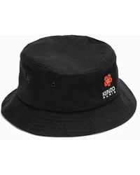 KENZO - Black Cotton Hat - Lyst