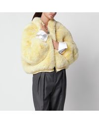 Frankie Shop - Butter Faux Fur Bomber Jacket - Lyst