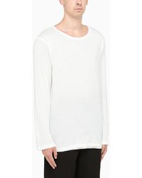 Ann Demeulemeester Long-sleeves T-shirt - White