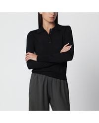 Golden Goose - Virgin Wool Long-Sleeved Polo Shirt - Lyst