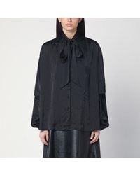 Balenciaga - Satin Blouse With Bow - Lyst