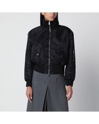 Frankie Shop - Short Storm Technical Fabric Bomber Jacket - Lyst