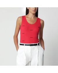 Loewe - Ribbed Cotton Tank Top With Logo Embroidery - Lyst