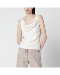 Brunello Cucinelli - Cream-Colored Top - Lyst