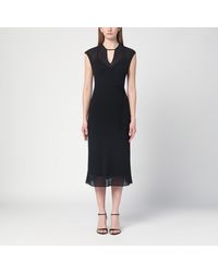 Calvin Klein - Midi Dress With Belt - Lyst