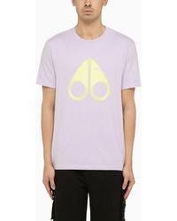 Moose Knuckles - T-shirt color orchidea in cotone con stampa logo - Lyst