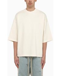 Fear Of God - T-shirt oversize color crema in cotone - Lyst