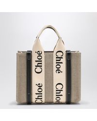 Chloé - Sac Petit Woody En Toile - Lyst