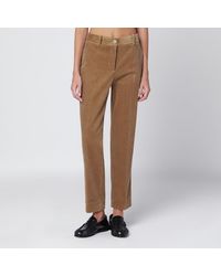 P.A.R.O.S.H. - P. A.R. O.S. H. Camel-Colou Corduroy Trousers - Lyst