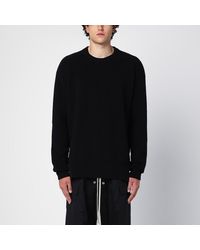 Rick Owens - Schwarzer Wollpullover Mit Rundhalsausschnitt - Lyst