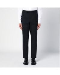 Thom Browne - Schwarze Hose Aus Einer Wollmischung - Lyst