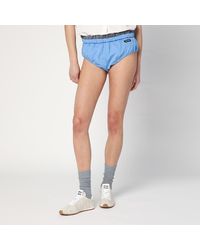 Miu Miu - Slip Bleu Saphir En Popeline - Lyst