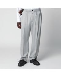 Bottega Veneta - Light Mélange Wool Trousers - Lyst