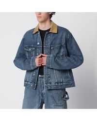 JW Anderson - Denim Jacket With Ribbed Collar - Lyst