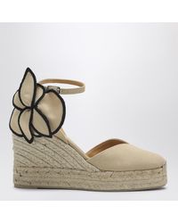 Castañer - Expadrillas Coco 105 Sand Color With Flower - Lyst