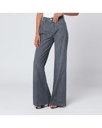 Bottega Veneta - Schwarze Ausgebleichte Palazzo-Jeans - Lyst