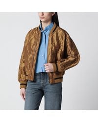 Loewe - Caramel Technical Taffeta Bomber Jacket - Lyst