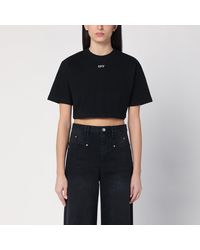 Off-White c/o Virgil Abloh - Cropped T-Shirt With Logo - Lyst